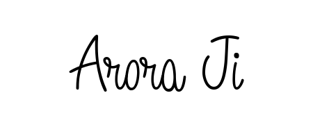 Make a beautiful signature design for name Arora Ji. With this signature (Angelique-Rose-font-FFP) style, you can create a handwritten signature for free. Arora Ji signature style 5 images and pictures png