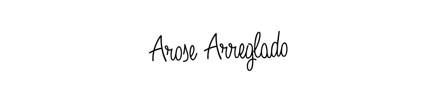 Once you've used our free online signature maker to create your best signature Angelique-Rose-font-FFP style, it's time to enjoy all of the benefits that Arose Arreglado name signing documents. Arose Arreglado signature style 5 images and pictures png