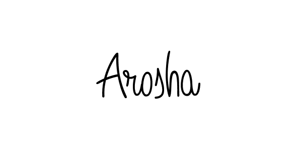 Make a beautiful signature design for name Arosha. With this signature (Angelique-Rose-font-FFP) style, you can create a handwritten signature for free. Arosha signature style 5 images and pictures png