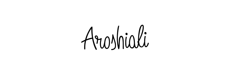 You should practise on your own different ways (Angelique-Rose-font-FFP) to write your name (Aroshiali) in signature. don't let someone else do it for you. Aroshiali signature style 5 images and pictures png