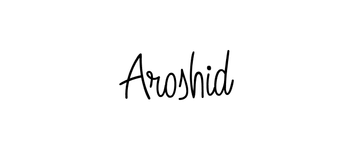 Make a beautiful signature design for name Aroshid. With this signature (Angelique-Rose-font-FFP) style, you can create a handwritten signature for free. Aroshid signature style 5 images and pictures png