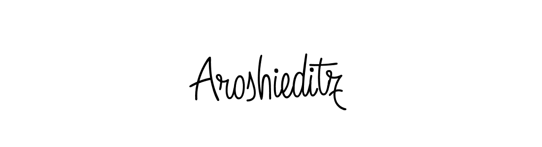 You should practise on your own different ways (Angelique-Rose-font-FFP) to write your name (Aroshieditz) in signature. don't let someone else do it for you. Aroshieditz signature style 5 images and pictures png