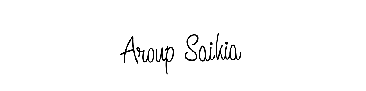 Aroup Saikia stylish signature style. Best Handwritten Sign (Angelique-Rose-font-FFP) for my name. Handwritten Signature Collection Ideas for my name Aroup Saikia. Aroup Saikia signature style 5 images and pictures png