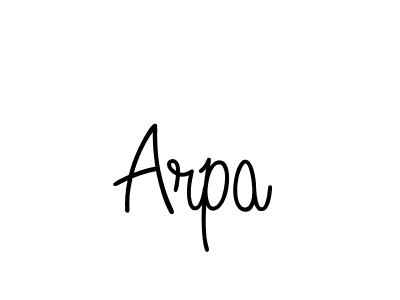 Design your own signature with our free online signature maker. With this signature software, you can create a handwritten (Angelique-Rose-font-FFP) signature for name Arpa. Arpa signature style 5 images and pictures png