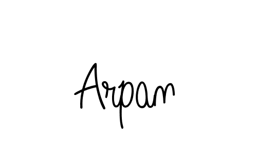 Design your own signature with our free online signature maker. With this signature software, you can create a handwritten (Angelique-Rose-font-FFP) signature for name Arpan. Arpan signature style 5 images and pictures png