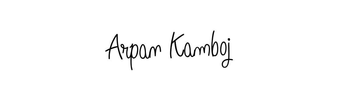 Use a signature maker to create a handwritten signature online. With this signature software, you can design (Angelique-Rose-font-FFP) your own signature for name Arpan Kamboj. Arpan Kamboj signature style 5 images and pictures png