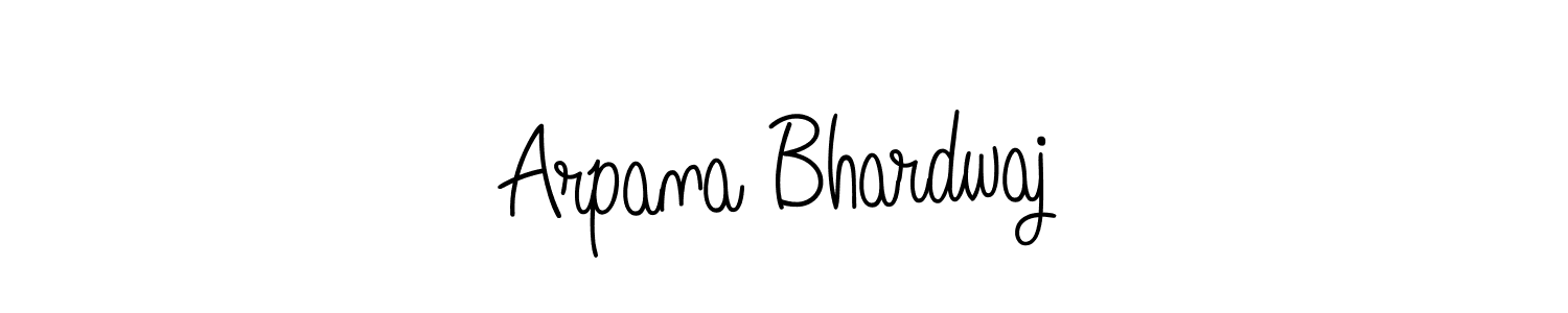 The best way (Angelique-Rose-font-FFP) to make a short signature is to pick only two or three words in your name. The name Arpana Bhardwaj include a total of six letters. For converting this name. Arpana Bhardwaj signature style 5 images and pictures png