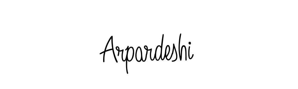 Use a signature maker to create a handwritten signature online. With this signature software, you can design (Angelique-Rose-font-FFP) your own signature for name Arpardeshi. Arpardeshi signature style 5 images and pictures png