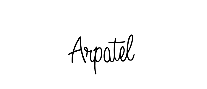 You should practise on your own different ways (Angelique-Rose-font-FFP) to write your name (Arpatel) in signature. don't let someone else do it for you. Arpatel signature style 5 images and pictures png