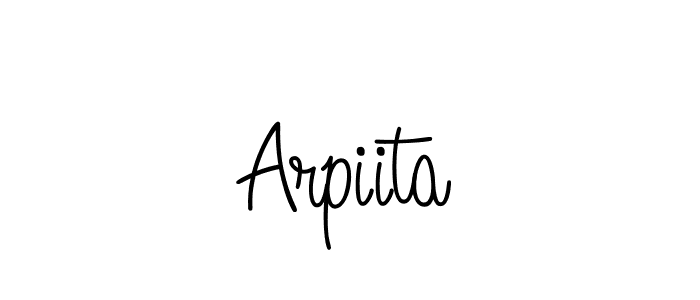 Design your own signature with our free online signature maker. With this signature software, you can create a handwritten (Angelique-Rose-font-FFP) signature for name Arpiita. Arpiita signature style 5 images and pictures png