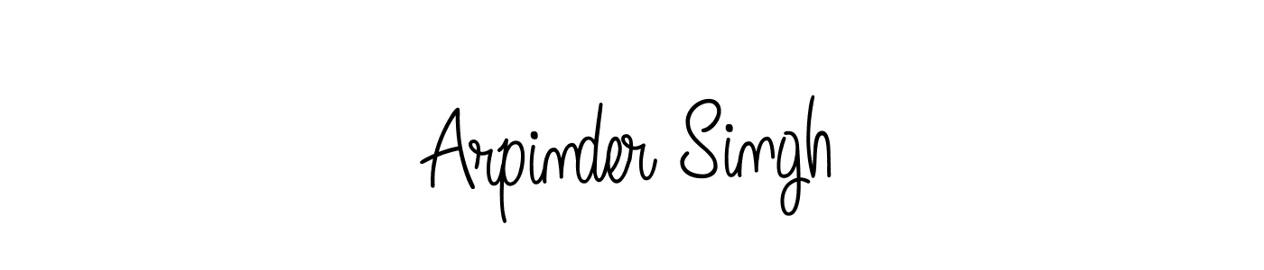 Make a beautiful signature design for name Arpinder Singh. With this signature (Angelique-Rose-font-FFP) style, you can create a handwritten signature for free. Arpinder Singh signature style 5 images and pictures png