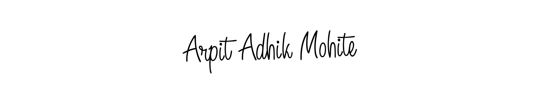 Make a beautiful signature design for name Arpit Adhik Mohite. With this signature (Angelique-Rose-font-FFP) style, you can create a handwritten signature for free. Arpit Adhik Mohite signature style 5 images and pictures png