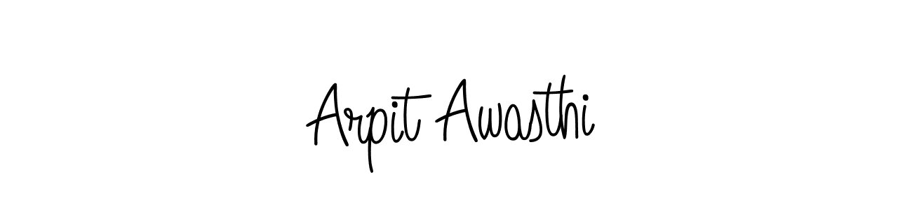 Make a beautiful signature design for name Arpit Awasthi. With this signature (Angelique-Rose-font-FFP) style, you can create a handwritten signature for free. Arpit Awasthi signature style 5 images and pictures png