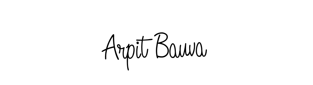 The best way (Angelique-Rose-font-FFP) to make a short signature is to pick only two or three words in your name. The name Arpit Bauva include a total of six letters. For converting this name. Arpit Bauva signature style 5 images and pictures png