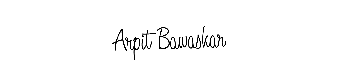 You should practise on your own different ways (Angelique-Rose-font-FFP) to write your name (Arpit Bawaskar) in signature. don't let someone else do it for you. Arpit Bawaskar signature style 5 images and pictures png