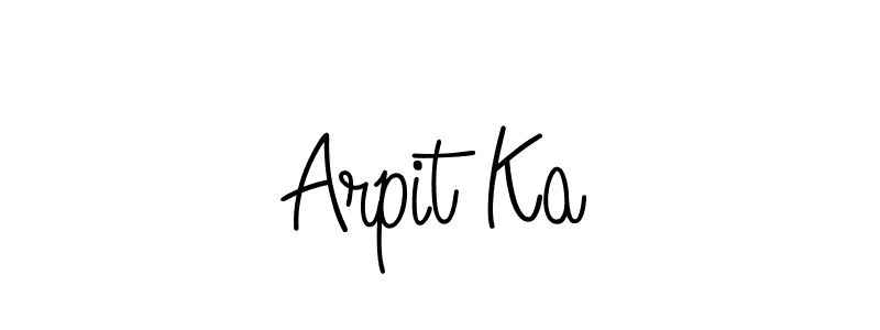 How to make Arpit Ka name signature. Use Angelique-Rose-font-FFP style for creating short signs online. This is the latest handwritten sign. Arpit Ka signature style 5 images and pictures png
