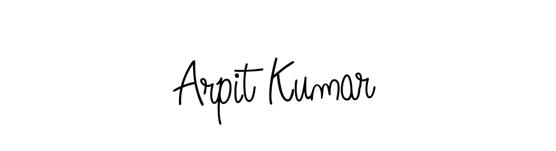 The best way (Angelique-Rose-font-FFP) to make a short signature is to pick only two or three words in your name. The name Arpit Kumar include a total of six letters. For converting this name. Arpit Kumar signature style 5 images and pictures png