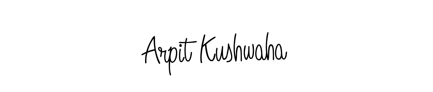 The best way (Angelique-Rose-font-FFP) to make a short signature is to pick only two or three words in your name. The name Arpit Kushwaha include a total of six letters. For converting this name. Arpit Kushwaha signature style 5 images and pictures png