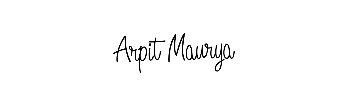 Arpit Maurya stylish signature style. Best Handwritten Sign (Angelique-Rose-font-FFP) for my name. Handwritten Signature Collection Ideas for my name Arpit Maurya. Arpit Maurya signature style 5 images and pictures png