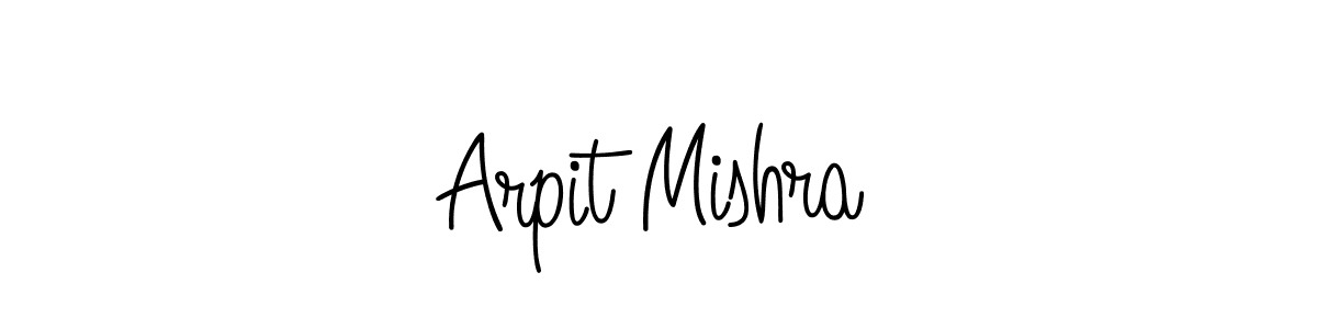 How to make Arpit Mishra name signature. Use Angelique-Rose-font-FFP style for creating short signs online. This is the latest handwritten sign. Arpit Mishra signature style 5 images and pictures png