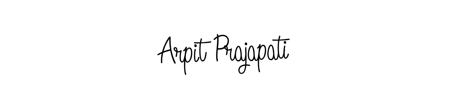 How to make Arpit Prajapati name signature. Use Angelique-Rose-font-FFP style for creating short signs online. This is the latest handwritten sign. Arpit Prajapati signature style 5 images and pictures png