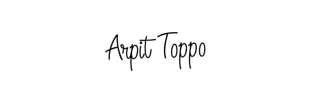 Use a signature maker to create a handwritten signature online. With this signature software, you can design (Angelique-Rose-font-FFP) your own signature for name Arpit Toppo. Arpit Toppo signature style 5 images and pictures png