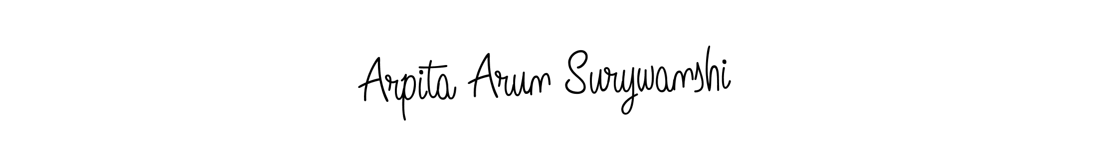 Arpita Arun Surywanshi stylish signature style. Best Handwritten Sign (Angelique-Rose-font-FFP) for my name. Handwritten Signature Collection Ideas for my name Arpita Arun Surywanshi. Arpita Arun Surywanshi signature style 5 images and pictures png