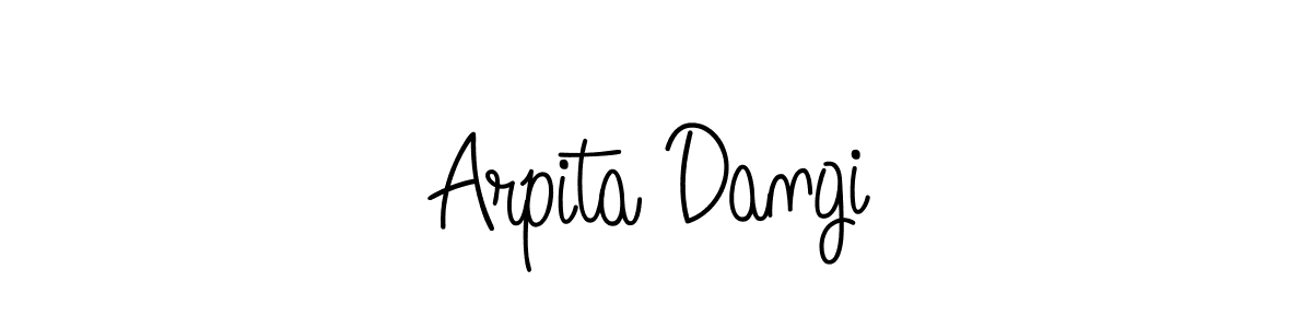 You should practise on your own different ways (Angelique-Rose-font-FFP) to write your name (Arpita Dangi) in signature. don't let someone else do it for you. Arpita Dangi signature style 5 images and pictures png