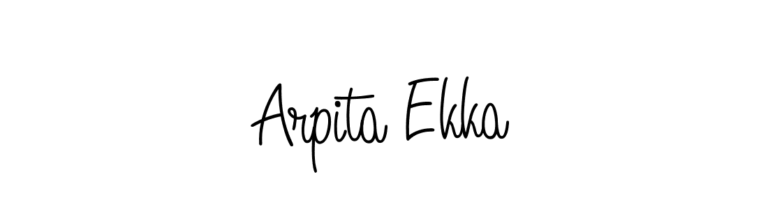 You should practise on your own different ways (Angelique-Rose-font-FFP) to write your name (Arpita Ekka) in signature. don't let someone else do it for you. Arpita Ekka signature style 5 images and pictures png