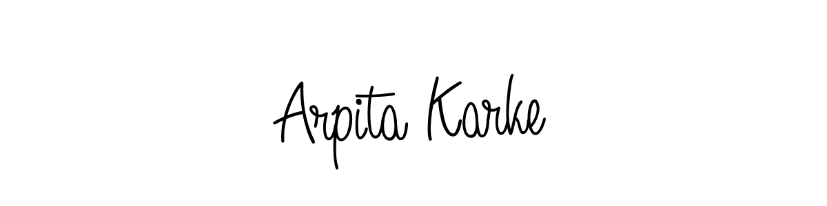 Design your own signature with our free online signature maker. With this signature software, you can create a handwritten (Angelique-Rose-font-FFP) signature for name Arpita Karke. Arpita Karke signature style 5 images and pictures png