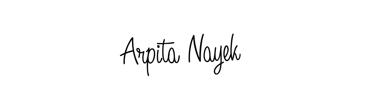 How to make Arpita Nayek name signature. Use Angelique-Rose-font-FFP style for creating short signs online. This is the latest handwritten sign. Arpita Nayek signature style 5 images and pictures png