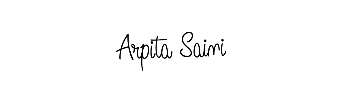 Make a short Arpita Saini signature style. Manage your documents anywhere anytime using Angelique-Rose-font-FFP. Create and add eSignatures, submit forms, share and send files easily. Arpita Saini signature style 5 images and pictures png