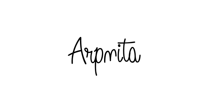 Make a beautiful signature design for name Arpnita. With this signature (Angelique-Rose-font-FFP) style, you can create a handwritten signature for free. Arpnita signature style 5 images and pictures png