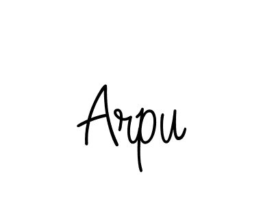 You should practise on your own different ways (Angelique-Rose-font-FFP) to write your name (Arpu) in signature. don't let someone else do it for you. Arpu signature style 5 images and pictures png