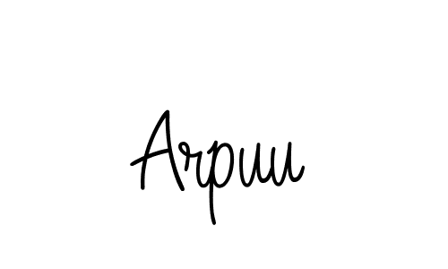 You should practise on your own different ways (Angelique-Rose-font-FFP) to write your name (Arpuu) in signature. don't let someone else do it for you. Arpuu signature style 5 images and pictures png