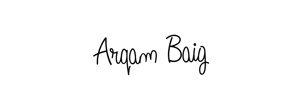 Check out images of Autograph of Arqam Baig name. Actor Arqam Baig Signature Style. Angelique-Rose-font-FFP is a professional sign style online. Arqam Baig signature style 5 images and pictures png