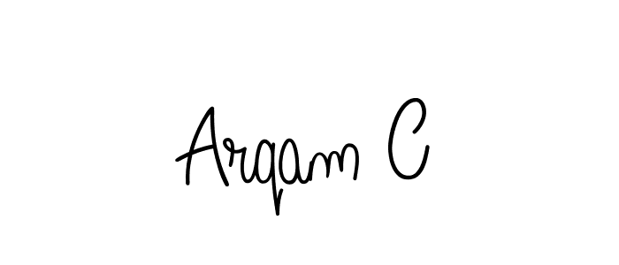 Arqam C stylish signature style. Best Handwritten Sign (Angelique-Rose-font-FFP) for my name. Handwritten Signature Collection Ideas for my name Arqam C. Arqam C signature style 5 images and pictures png