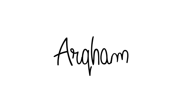 Create a beautiful signature design for name Arqham. With this signature (Angelique-Rose-font-FFP) fonts, you can make a handwritten signature for free. Arqham signature style 5 images and pictures png