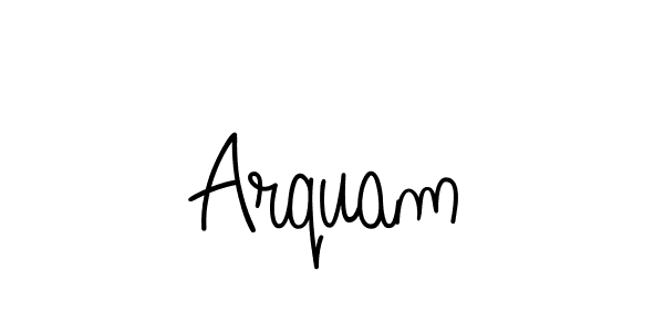 Make a beautiful signature design for name Arquam. With this signature (Angelique-Rose-font-FFP) style, you can create a handwritten signature for free. Arquam signature style 5 images and pictures png