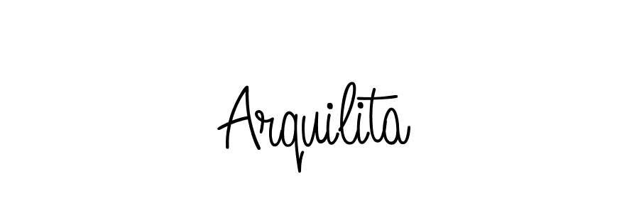 if you are searching for the best signature style for your name Arquilita. so please give up your signature search. here we have designed multiple signature styles  using Angelique-Rose-font-FFP. Arquilita signature style 5 images and pictures png