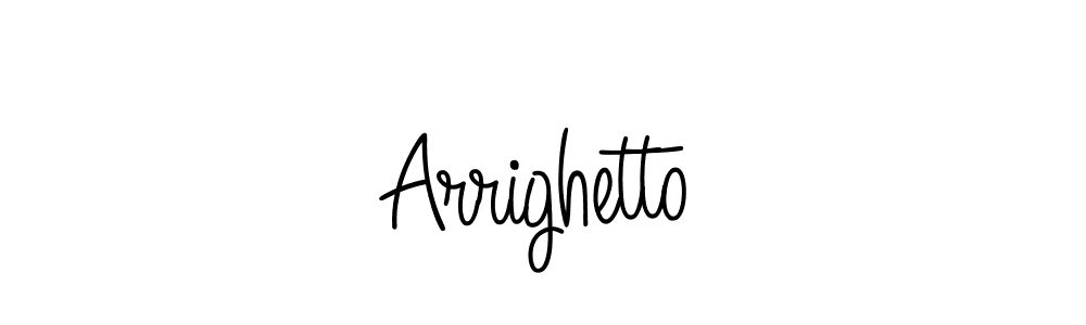 Design your own signature with our free online signature maker. With this signature software, you can create a handwritten (Angelique-Rose-font-FFP) signature for name Arrighetto. Arrighetto signature style 5 images and pictures png