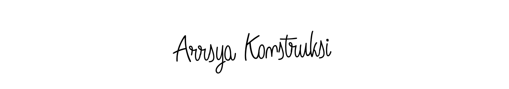 The best way (Angelique-Rose-font-FFP) to make a short signature is to pick only two or three words in your name. The name Arrsya Konstruksi include a total of six letters. For converting this name. Arrsya Konstruksi signature style 5 images and pictures png