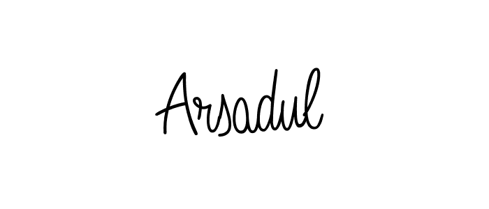 The best way (Angelique-Rose-font-FFP) to make a short signature is to pick only two or three words in your name. The name Arsadul include a total of six letters. For converting this name. Arsadul signature style 5 images and pictures png