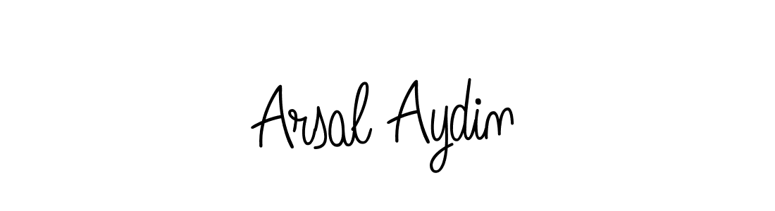 You should practise on your own different ways (Angelique-Rose-font-FFP) to write your name (Arsal Aydin) in signature. don't let someone else do it for you. Arsal Aydin signature style 5 images and pictures png
