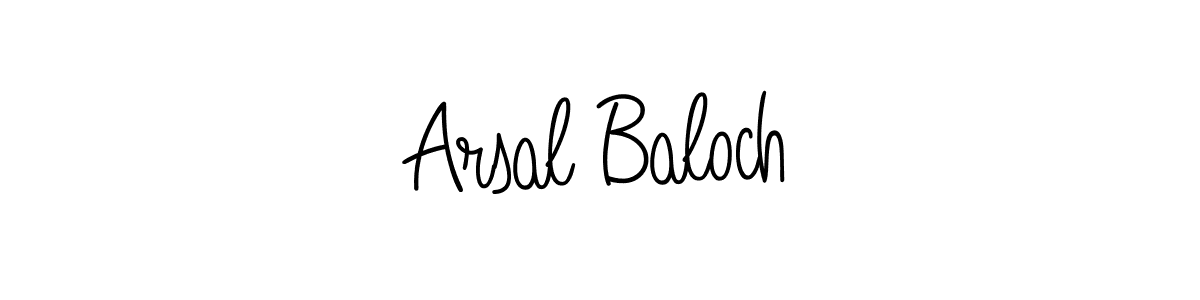 Create a beautiful signature design for name Arsal Baloch. With this signature (Angelique-Rose-font-FFP) fonts, you can make a handwritten signature for free. Arsal Baloch signature style 5 images and pictures png