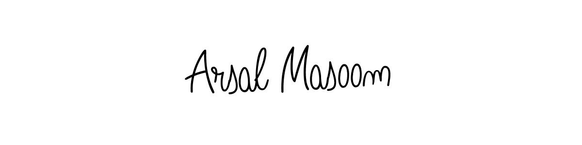 Arsal Masoom stylish signature style. Best Handwritten Sign (Angelique-Rose-font-FFP) for my name. Handwritten Signature Collection Ideas for my name Arsal Masoom. Arsal Masoom signature style 5 images and pictures png