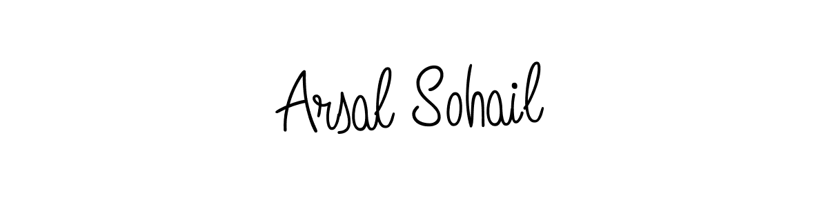 Create a beautiful signature design for name Arsal Sohail. With this signature (Angelique-Rose-font-FFP) fonts, you can make a handwritten signature for free. Arsal Sohail signature style 5 images and pictures png
