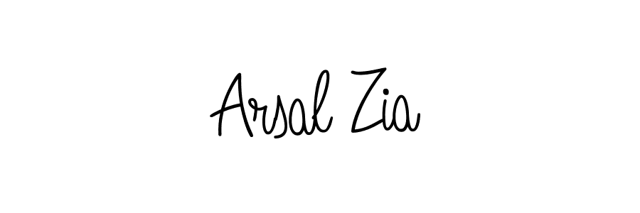 Use a signature maker to create a handwritten signature online. With this signature software, you can design (Angelique-Rose-font-FFP) your own signature for name Arsal Zia. Arsal Zia signature style 5 images and pictures png