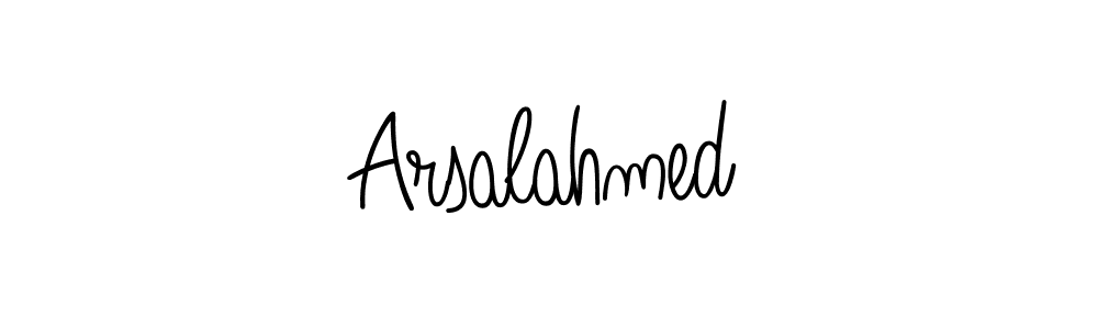 Make a beautiful signature design for name Arsalahmed. With this signature (Angelique-Rose-font-FFP) style, you can create a handwritten signature for free. Arsalahmed signature style 5 images and pictures png