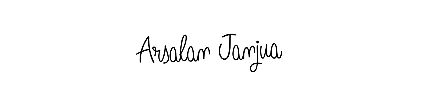 You should practise on your own different ways (Angelique-Rose-font-FFP) to write your name (Arsalan Janjua) in signature. don't let someone else do it for you. Arsalan Janjua signature style 5 images and pictures png